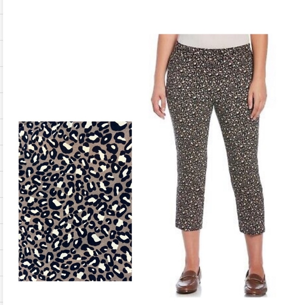 16 Rafaella Stylish Leopard Print Capri Pants